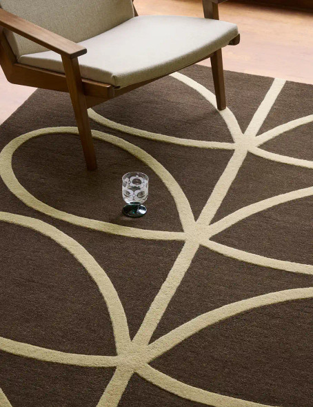 Orla Kiely 059401 Giant Linear Stem Walnut Rug