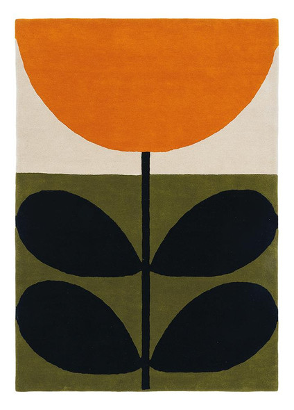 Orla Kiely 059803 Stem Black Rug