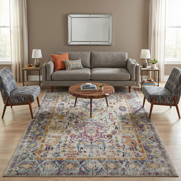 Amer Montana MON-3 Gray Orange Rug