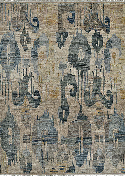 Couristan Desi Des3 3003 Mahal Natural Blue Rug