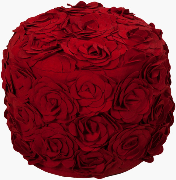 Surya Felted Floral POUF-27 Pouf