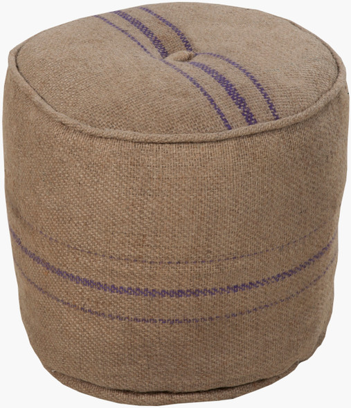 Livabliss Burlap POUF-13 Pouf