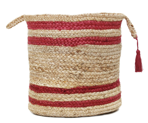 LR Home Baskets 16065 Tan Cranberry Red Basket
