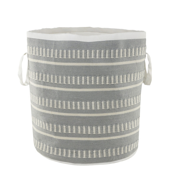 LR Home Outdoor Basket 07588 Slate Blue-Gray White Basket