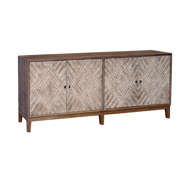 LR Home Oliver 46123 Wire Brushed Brown Sideboard