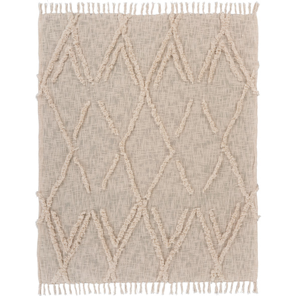 LR Home Diamond 81190 Natural Throw Blanket