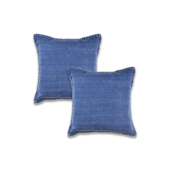 LR Home Vital 07836 Twilight Blue Throw Pillow