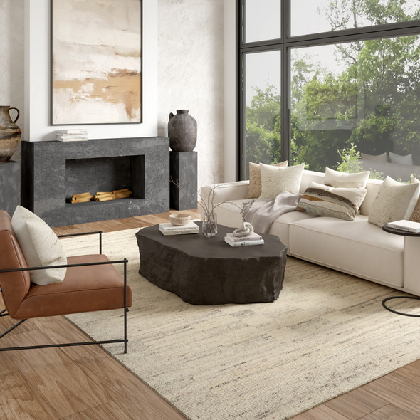 LR Home Houston 82912 Gray Beige Rug