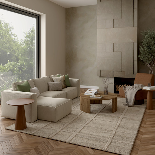 LR Home Marina 82957 Taupe Ivory Rug