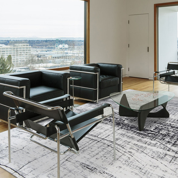Louis De Poortere Mad Men Griff 8926 Metro Black&White Rug
