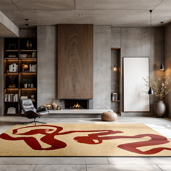Louis De Poortere Craft Ribbon 9847 Imperial Red Rug