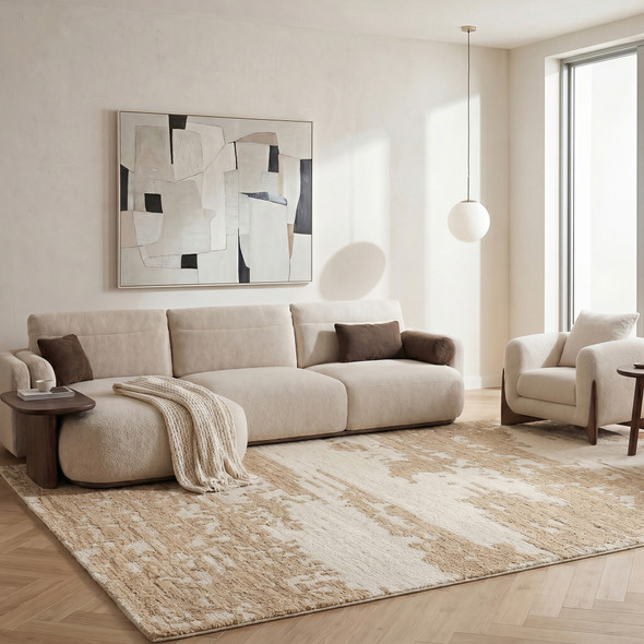 LR Home Nuvia 82784 Beige Ivory Rug