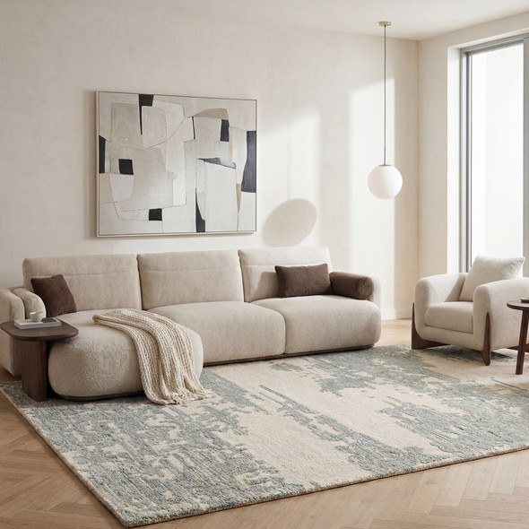 LR Home Nuvia 82784 Blue Ivory Rug