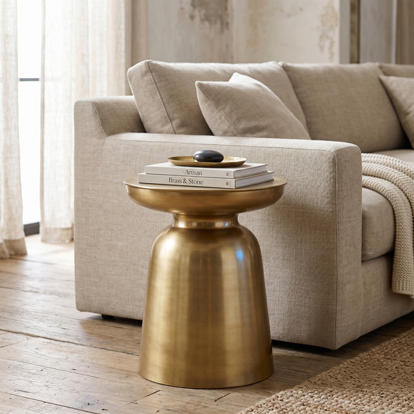 LR Home Zeus 02885 Gold Side Table