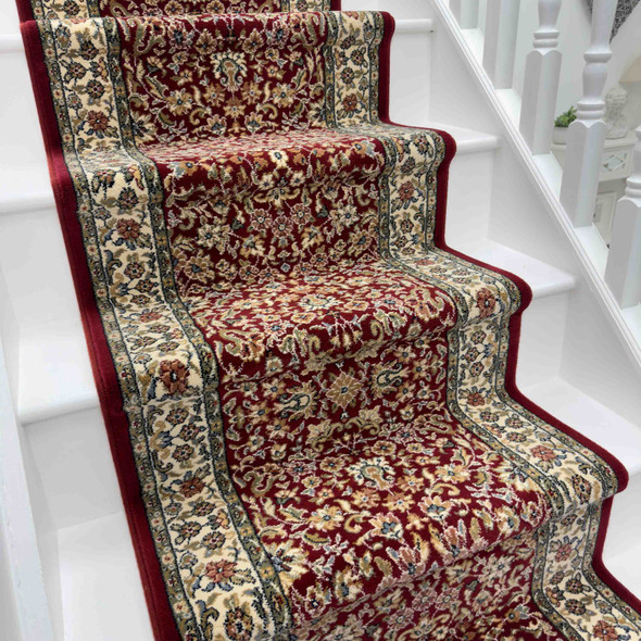 Dynamic Ancient Garden 57078 1414 Red Ivory Custom Runner - 26" Wide