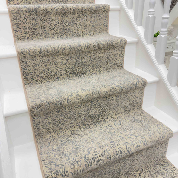 Dynamic Ancient Garden 57162 9646 Silver Grey Custom Runner - 26" Wide