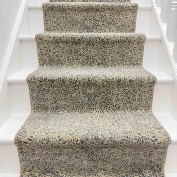Dynamic Ancient Garden 57162 9646 Silver Grey Custom Runner - 26" Wide