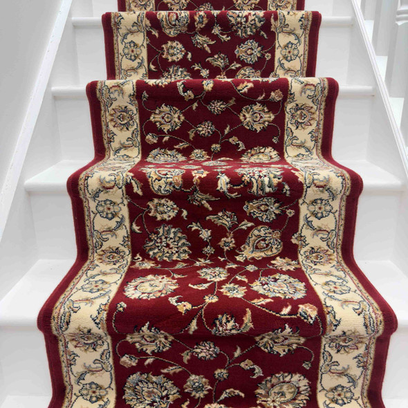 Dynamic Ancient Garden 57365 1464 Red Ivory Custom Runner - 26" Wide