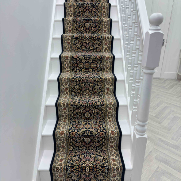 Dynamic Ancient Garden 57078 3434 Blue Ivory Custom Runner - 31" Wide