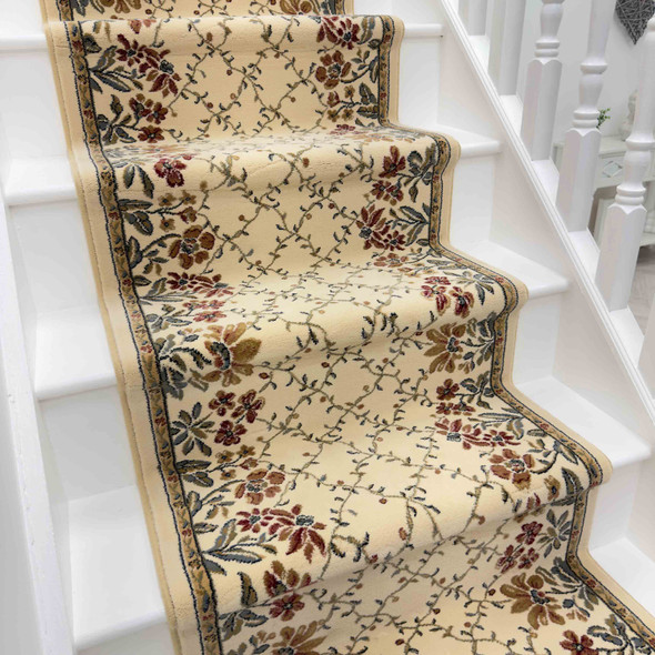 Dynamic Ancient Garden 57084 6464 Ivory Custom Runner - 31" Wide