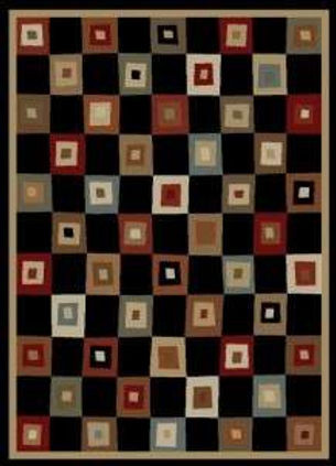 Concord Soho 6013 Village Square Black Area Rug