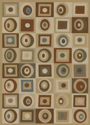 Concord Soho 6021 Round Squares Tone Area Rug