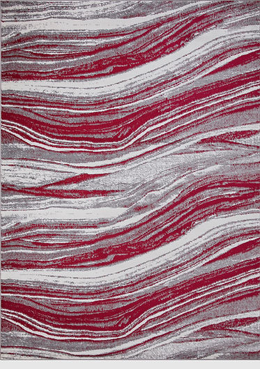 Concord Jefferson 6940 Marble Stripes Red Area Rug