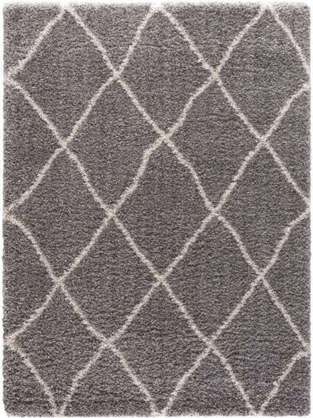 Concord Ocean Shag 0216 Trellis Silver Area Rug