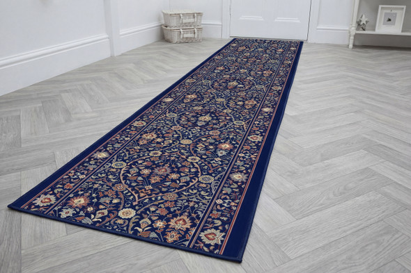 Dynamic Brilliant 7278 500 Blue Multi Custom Runner - 33" Wide