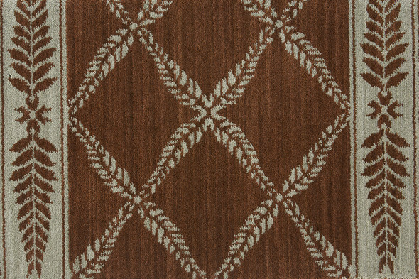 Nourison Chateau NO21 Brown Green Custom Runner - 36" Wide