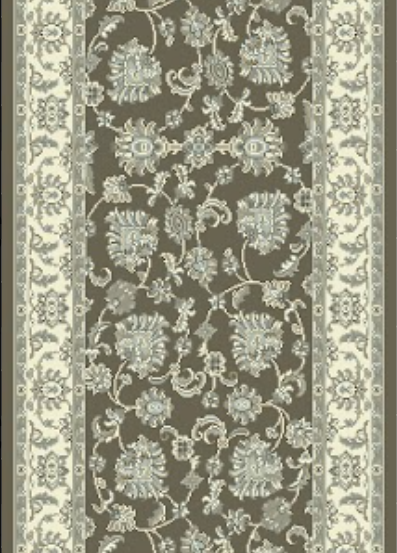 Dynamic Legacy 58020 910 Dark Grey Ivory Custom Runner - 26" Wide