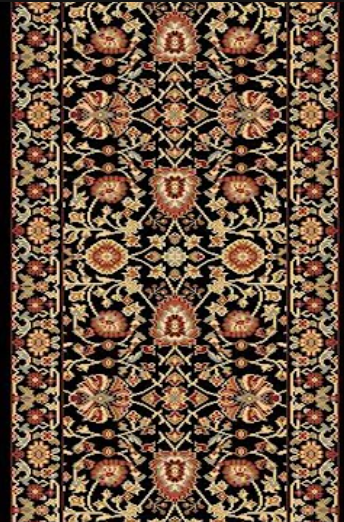 Dynamic Yazd 2803 090 Black Custom Runner - 26" Wide
