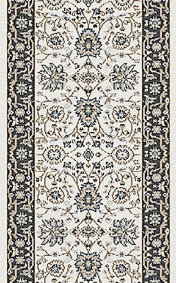 Dynamic Yazd 2803 190 Ivory Grey Custom Runner - 26" Wide