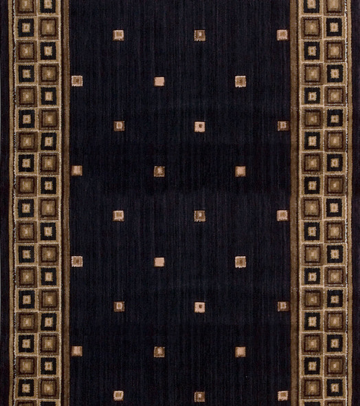 Nourison Cosmopolitan C31R Cosmo Square Midnight Custom Runner - 36" Wide
