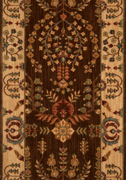 Nourison Grand Parterre PT02 Brown Custom Runner - 30" Wide