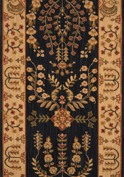 Nourison Grand Parterre PT02 Midnight Custom Runner - 30" Wide