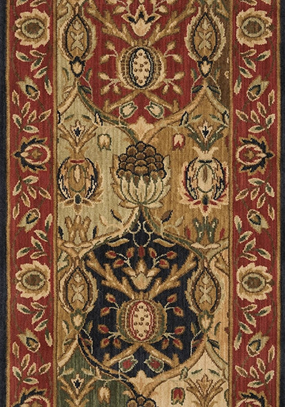 Nourison Grand Parterre PT04 Multicolor Custom Runner - 30" Wide