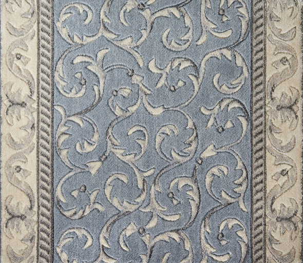 Nourison Somerset ST02 Light Blue Custom Runner - 27" Wide