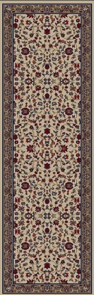 Concord Jewel 4062 Kashan Ivory Custom Runner - 27" Wide