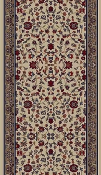 Concord Jewel 4062 Kashan Ivory Custom Runner - 27" Wide