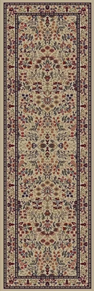 Concord Jewel 4112 Sarouk Ivory Custom Runner - 27" Wide