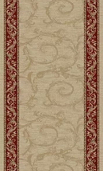 Concord Jewel 4392 Veronica Ivory Custom Runner - 27" Wide