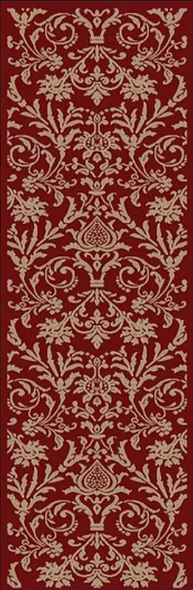 Concord Jewel 4940 Damask Red Custom Runner 27" Wide