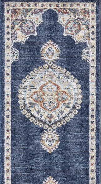 Concord Vintage 7274 Vintage Oushak Navy Custom Runner 27" Wide