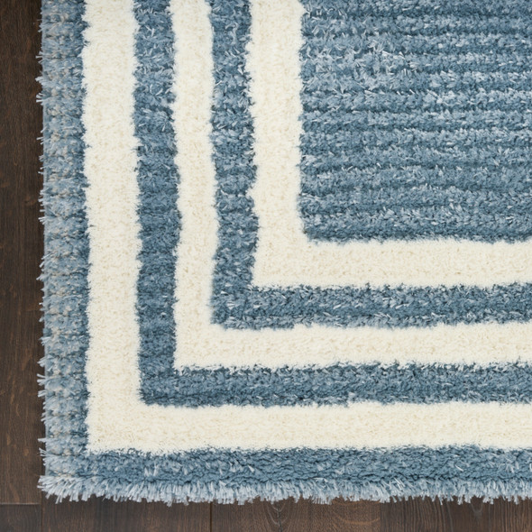 Nourison Pacific Shag PCS03 Blue Ivory Rug