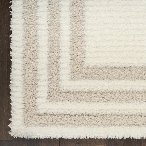 Nourison Pacific Shag PCS03 Ivory Beige Rug