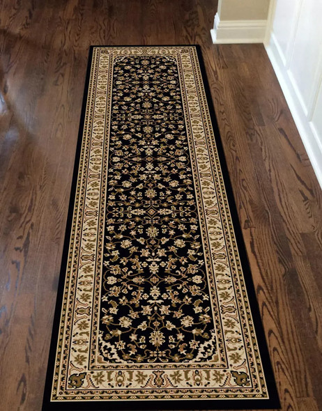 Radici Como 1833 Black Custom Runner - 26" Wide
