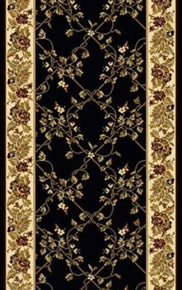 Radici Noble 1427 Black Custom Runner - 26" Wide
