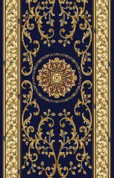 Radici Noble 1419 Dark Blue Custom Runner - 30" Wide