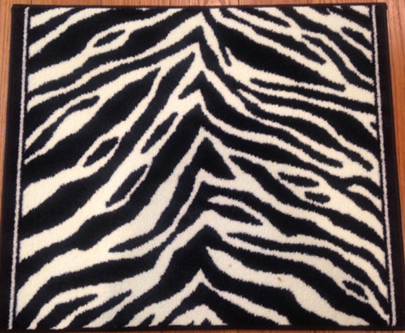 Couristan Cape Town CB79/0005A Zebra Custom Runner - 26" Wide